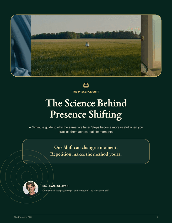 Cover of The Science Behind Presence Shifting, a 3-minute guide